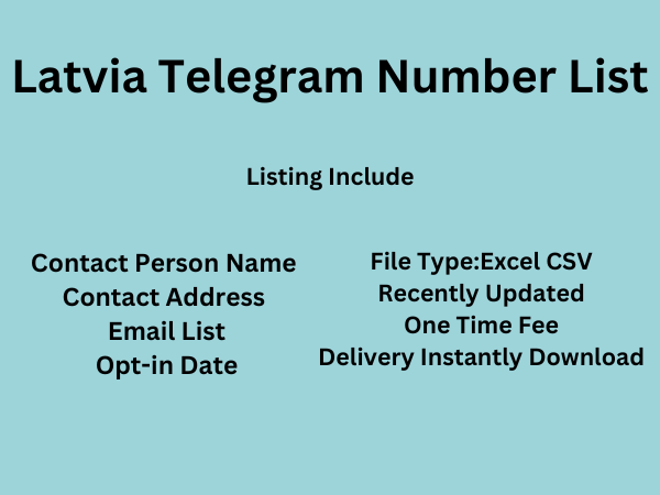 Latvia Telegram Number List