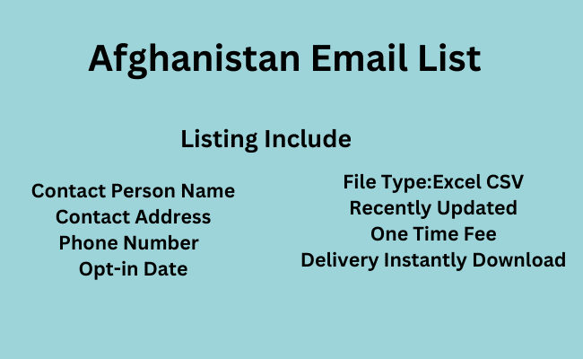 Afghanistan Email List