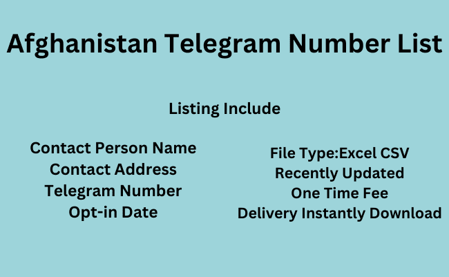 Afghanistan Telegram Number List