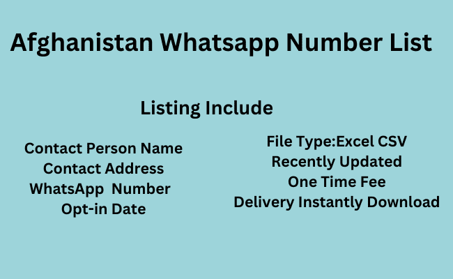 Afghanistan WhatsApp Number List