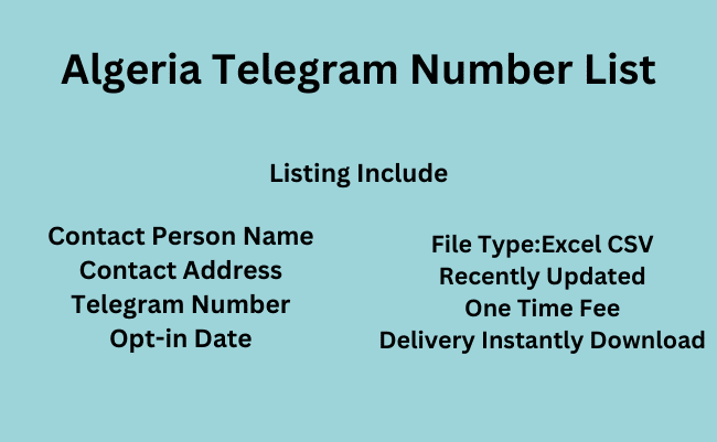 Algeria telegram number list