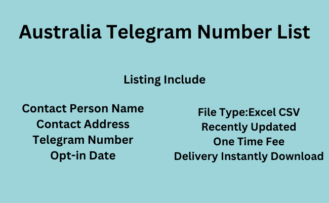 Australia telegram number list