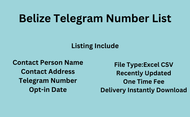 Belize Telegram Number List