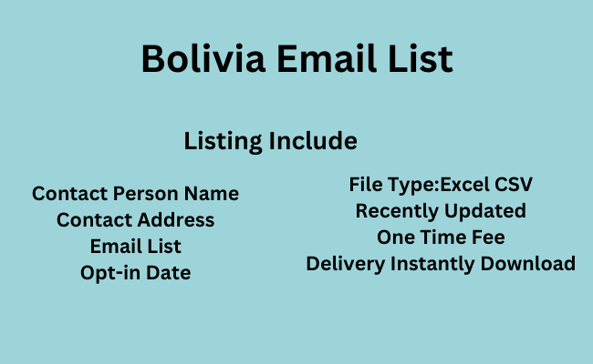 Bolivia Email List