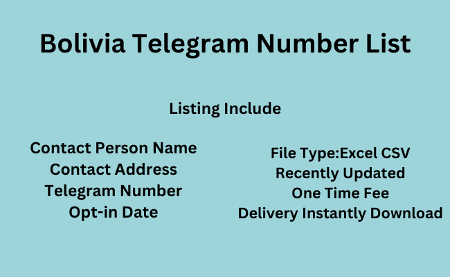 Bolivia Telegram Number List