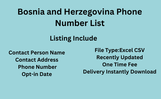 Bosnia And Herzegovina Phone Number List