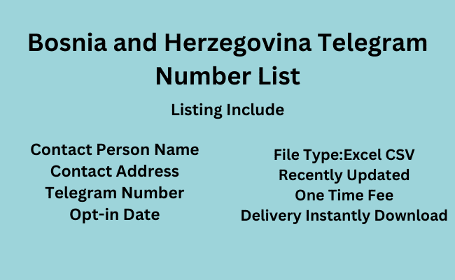 Bosnia and Herzegovina Telegram Number List