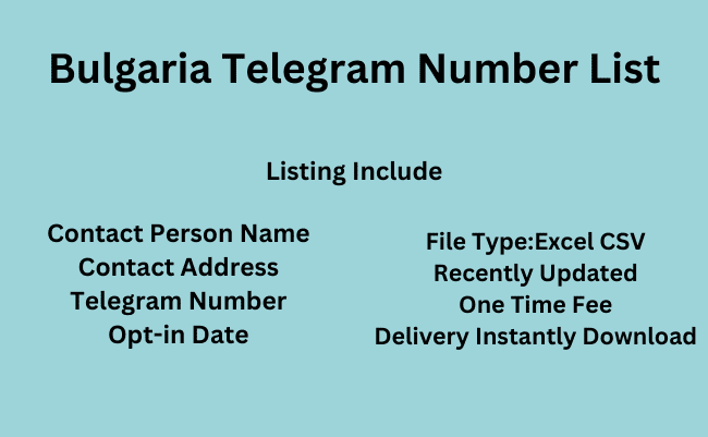 Bulgaria telegram number list