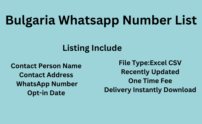 Bulgaria WhatsApp Number List