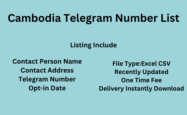 Cambodia Telegram Number List