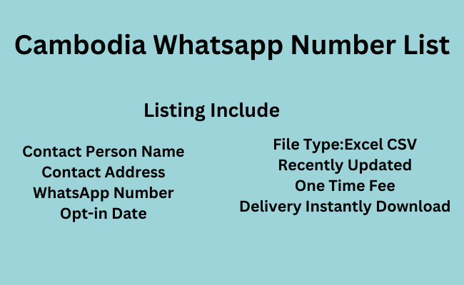 Cambodia WhatsApp Number List