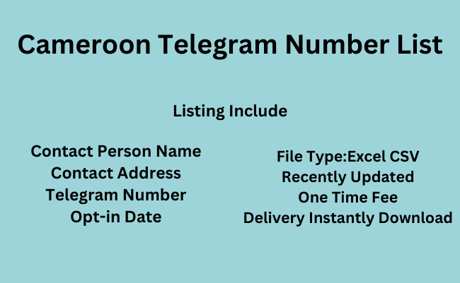 Cameroon Telegram Number List