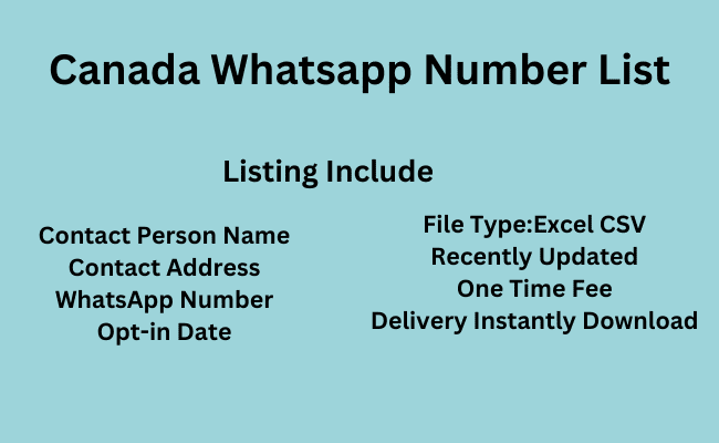 Canada WhatsApp Number List