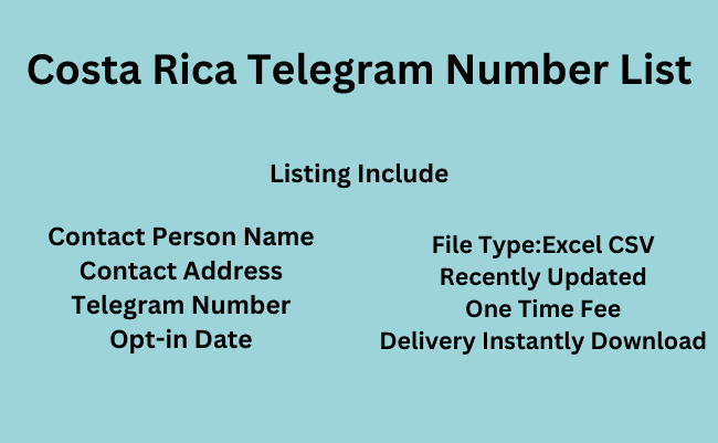 Costa Rica Telegram Number List