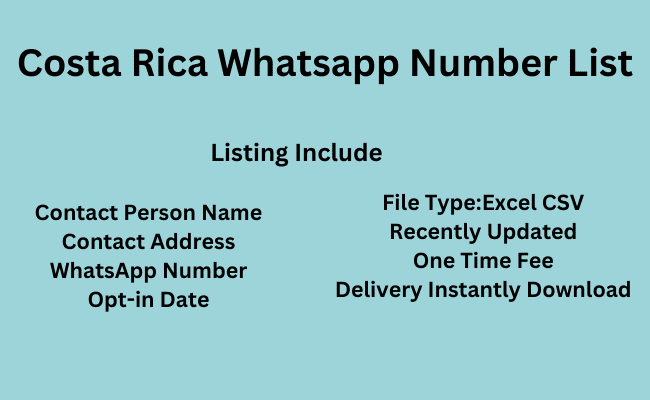 Costa Rica WhatsApp Number List