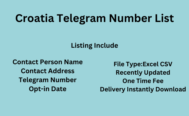 Croatia Telegram Number List