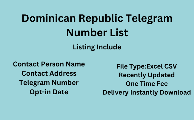 Dominican Republic Telegram Number List