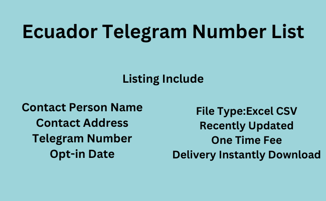 Ecuador Telegram Number List