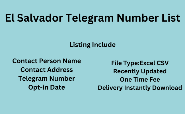 El Salvador Telegram Number List