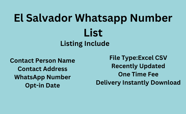 El Salvador WhatsApp Number List