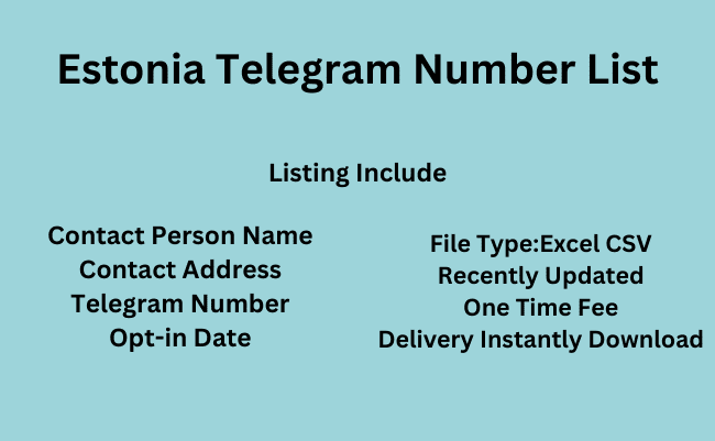 Estonia Telegram Number List