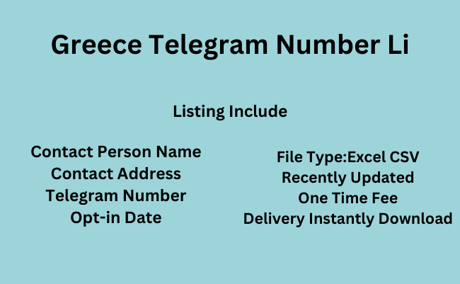 Greece Telegram Number List