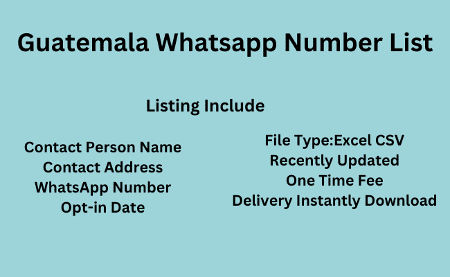 Guatemala WhatsApp Number List