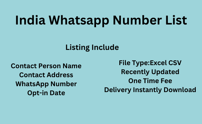 India WhatsApp Number List