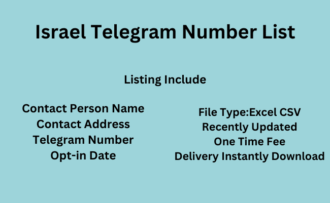 Israel Telegram Number List