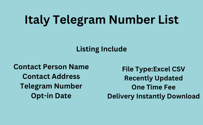 Italy Telegram Number List