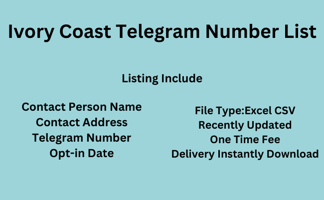 Ivory Coast Telegram Number List