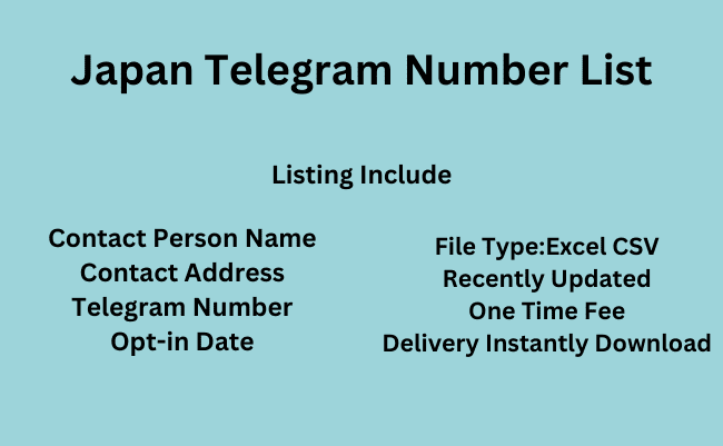 Japan Telegram Number List