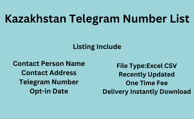 Kazakhstan Telegram Number List