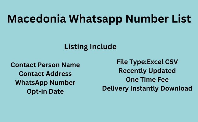 Macedonia WhatsApp Number List