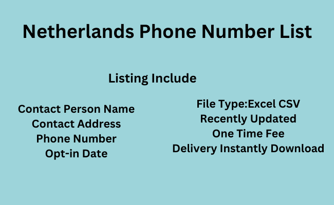 Netherlands phone number list