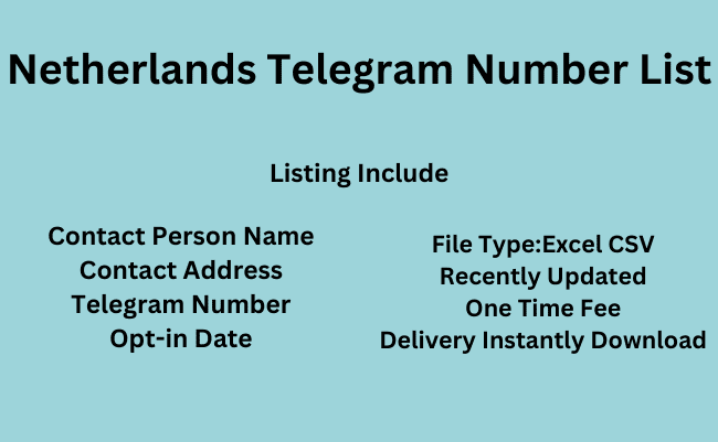 Netherlands Telegram Number List