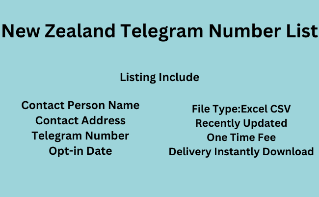 New Zealand Telegram Number List