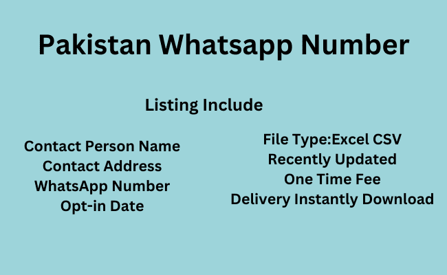 Pakistan WhatsApp Number List