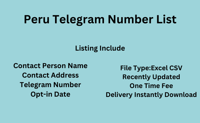 Peru Telegram Number List