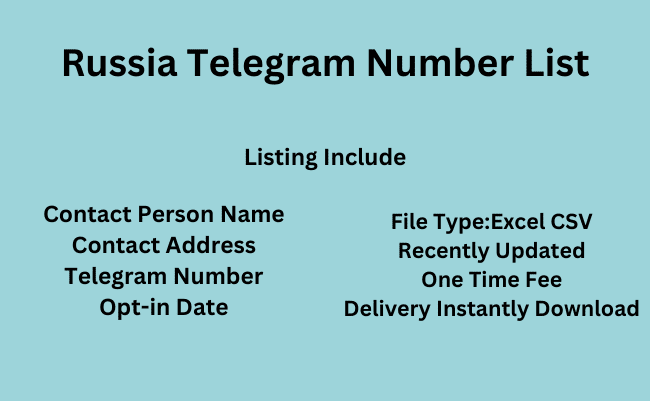 Russia Telegram Number List