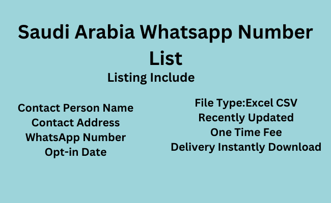 Saudi Arabia WhatsApp Number List