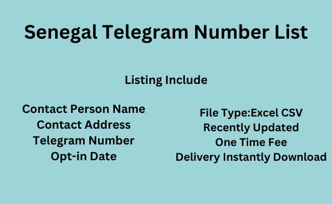 Senegal Telegram Number List