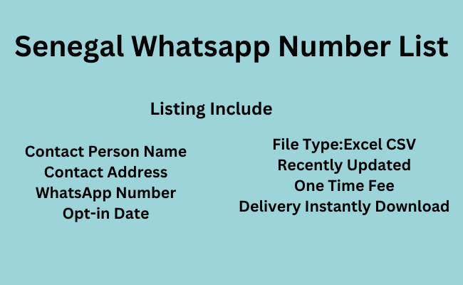 Senegal whatsapp number list