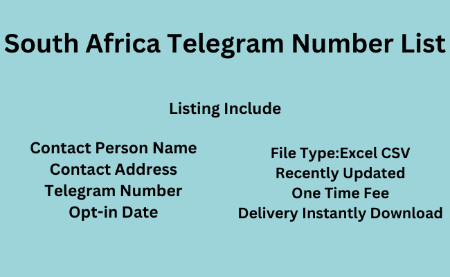 South Africa Telegram Number List