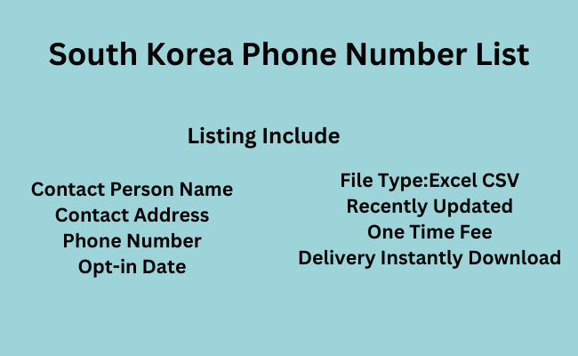 South Korea Phone Number List