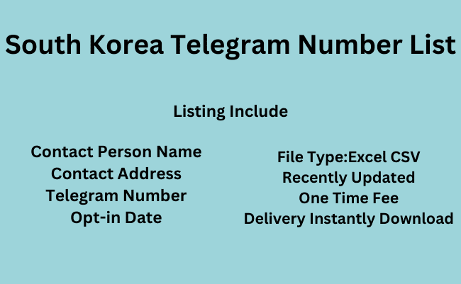 South Korea Telegram Number List