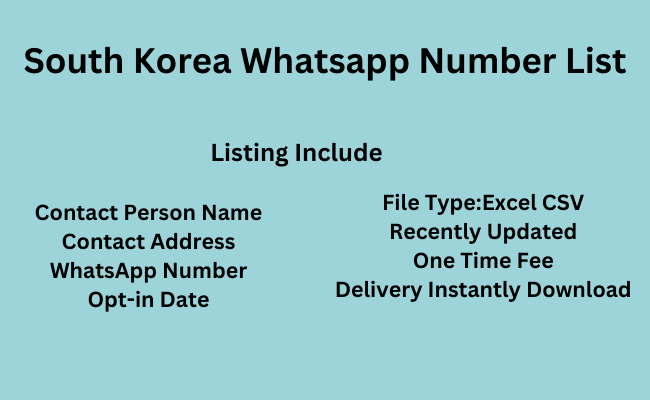 South Korea WhatsApp Number List