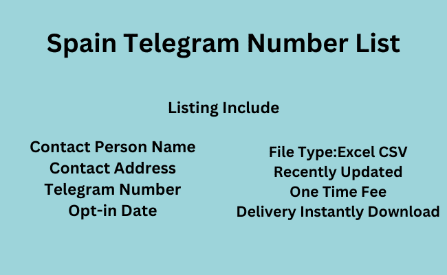 Spain Telegram Number List