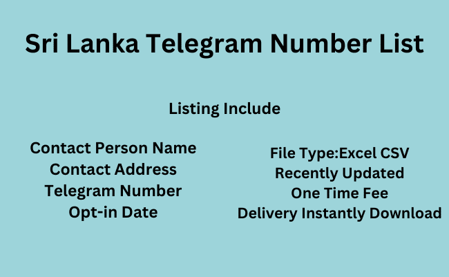 Sri Lanka Telegram Number List