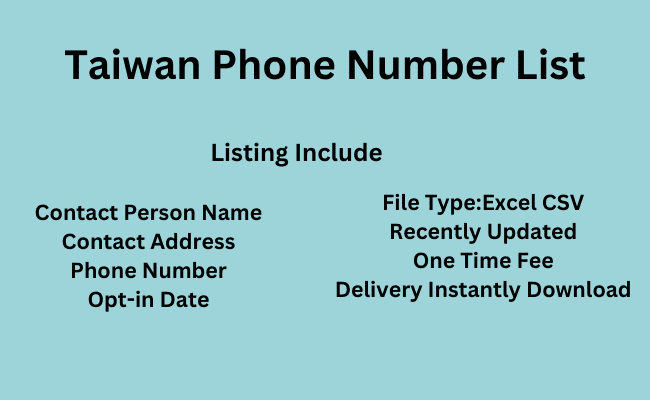 Taiwan Phone Number List